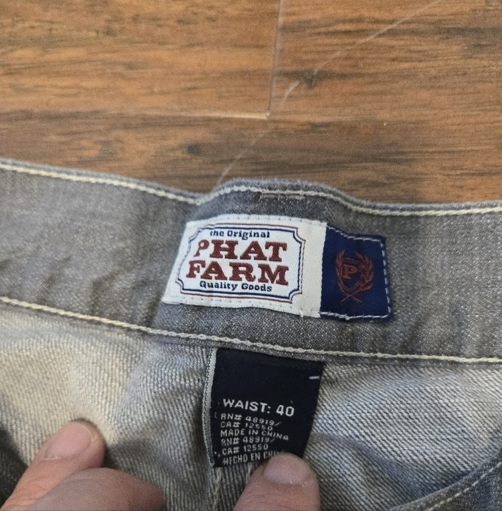 Vintage Phat Farm denim shorts mens size 40 baggy loose jorts - Picture 4 of 7